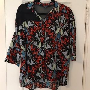 Funky Floral Button Down